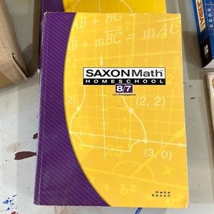 New saxon math 8/7 homeschool math book and answer key in  perfect condition